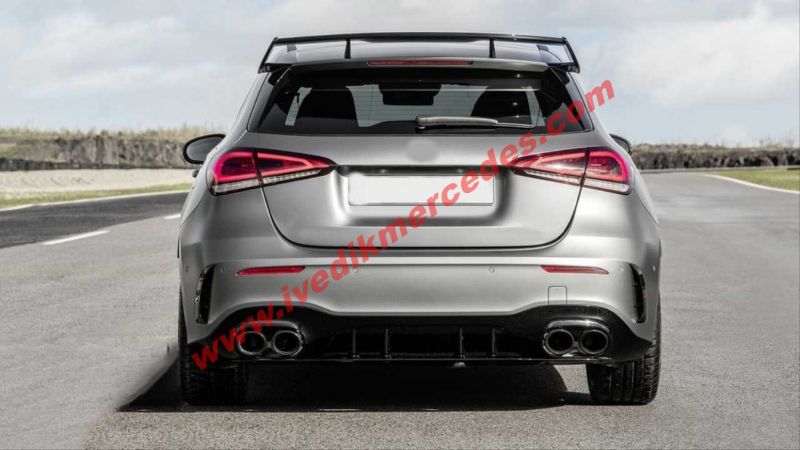 MERCEDES A45 W177 HB 2019+ SILVER DIFÜZÖR & EGZOZ SETI- SILVER EGZOZ ILE